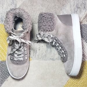 Sam Edelman Taupe Ankle Boots High Top Sneakers 6